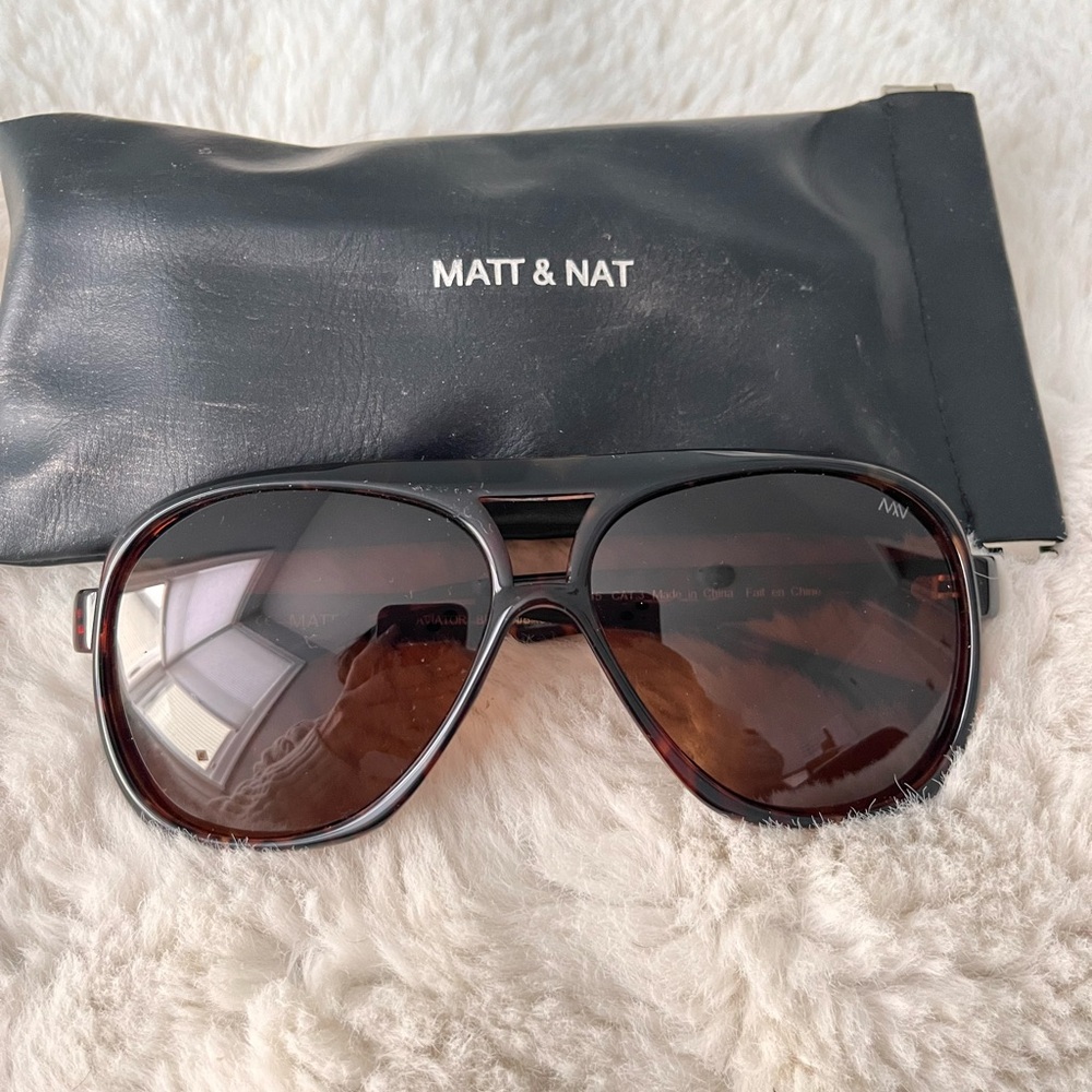 Matt & Nat Brown Aviator Sunglasses